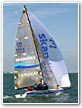 At sea